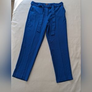 Vince Camuto Women's Slim Belted Pants, Deep River Blue, Size 14.